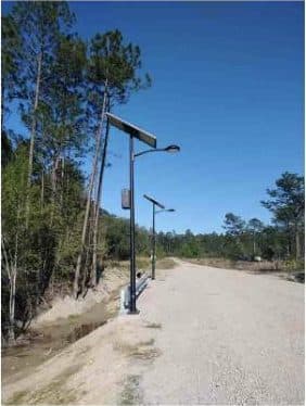 Camp Villere solar lighting installation