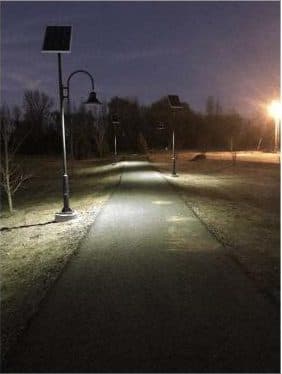 Danville solar lighting installation