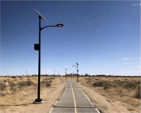 Edwards AFB solar lighting installation