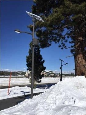 Mammoth College solar lighting installation